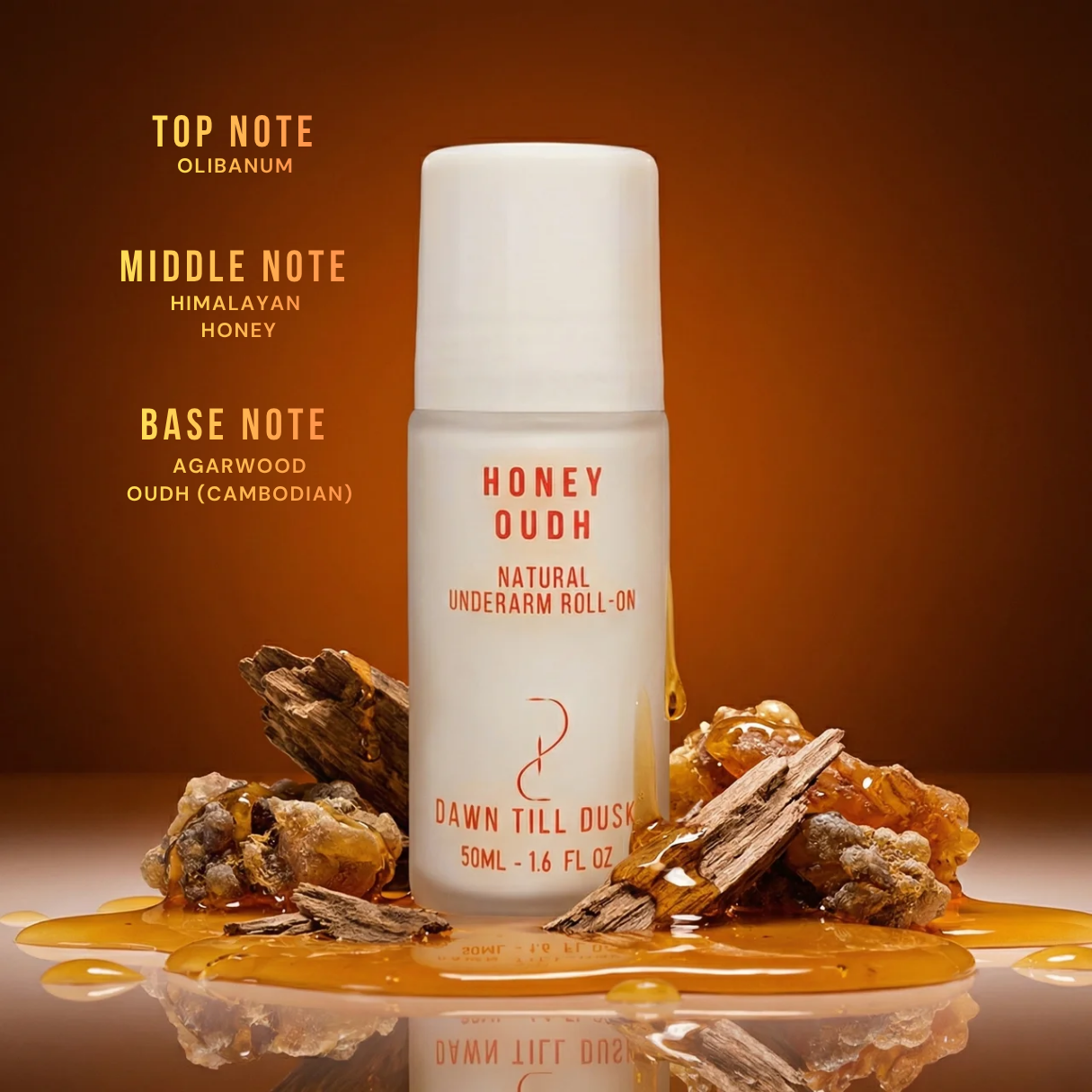 Honey Oudh Deodorant (Glass Bottle- 50ML)