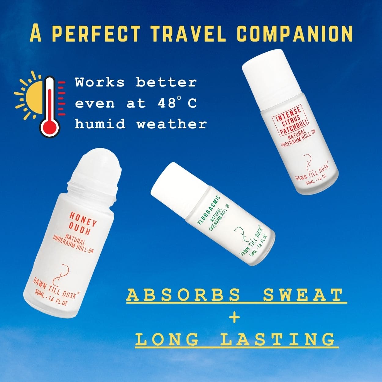 Intense Citrus Patchouli Deodorant (Glass Bottle - 50ML)