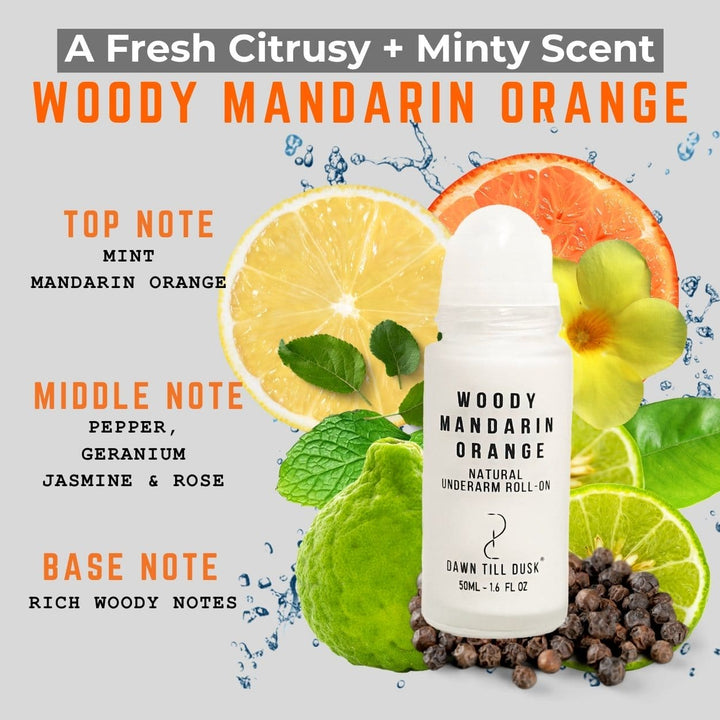 WOODY MANDARIN ORANGE- 12h Natural Underarm Deodorant - 50mL - Unisex