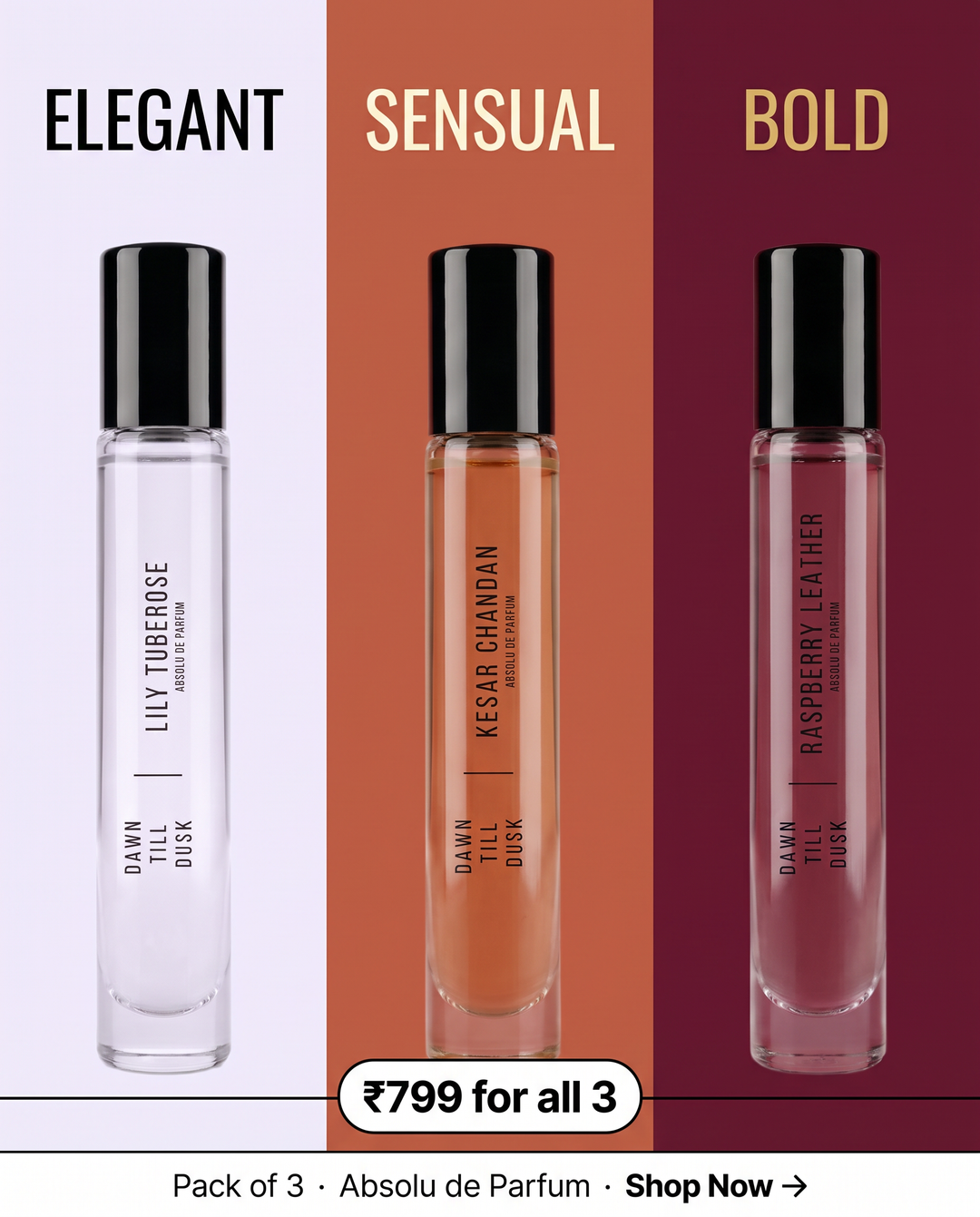 Absolu de Parfum - Handmade - Set of 3 x 10mL