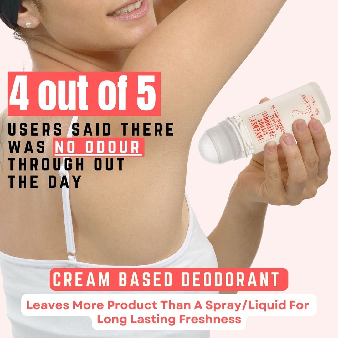 NATURAL UNDERARM DEODORANT - ( Spicy Citrus and Naughty Patchouli Notes)