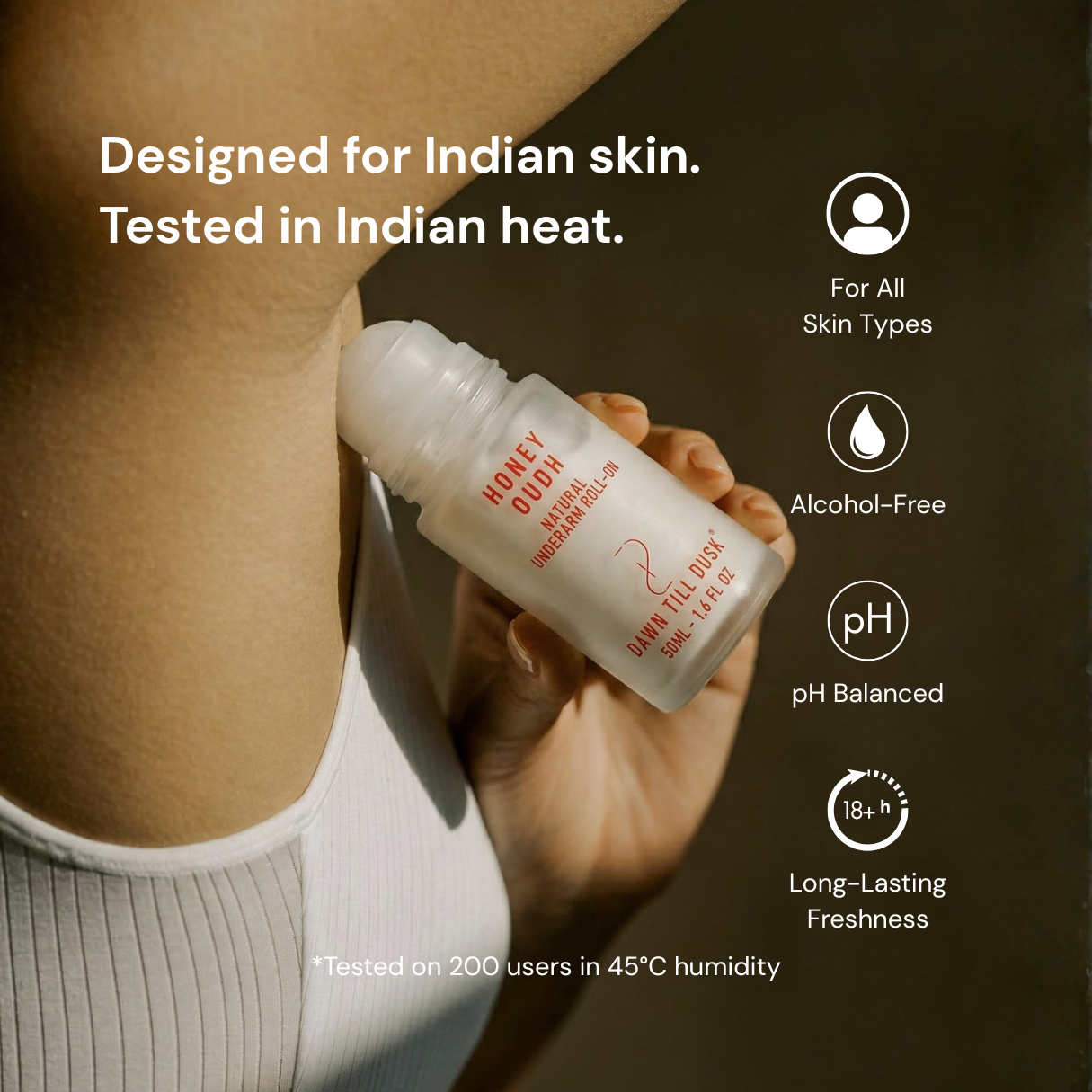 Honey Oudh Deodorant (Glass Bottle- 50ML)