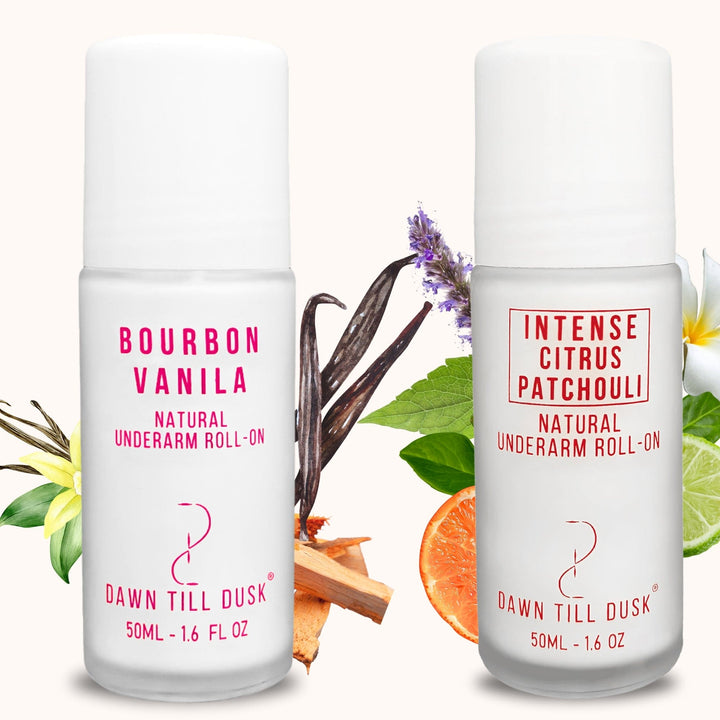 NATURAL UNDERARM DEODORANT- Bourbon vanilla and Intense Citrus Patchouli Duo